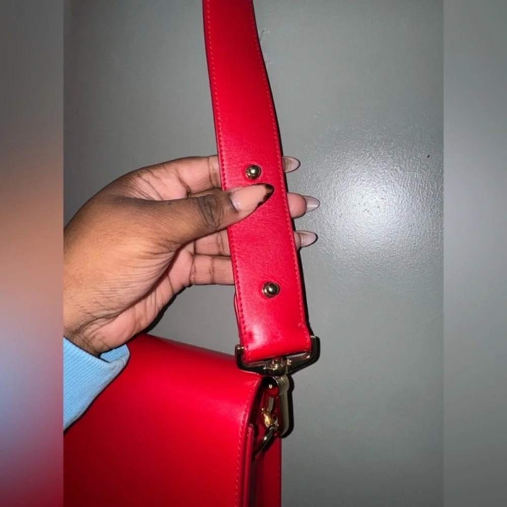LOW‎ CLASSIC color block Red Leather Crossbody Bag